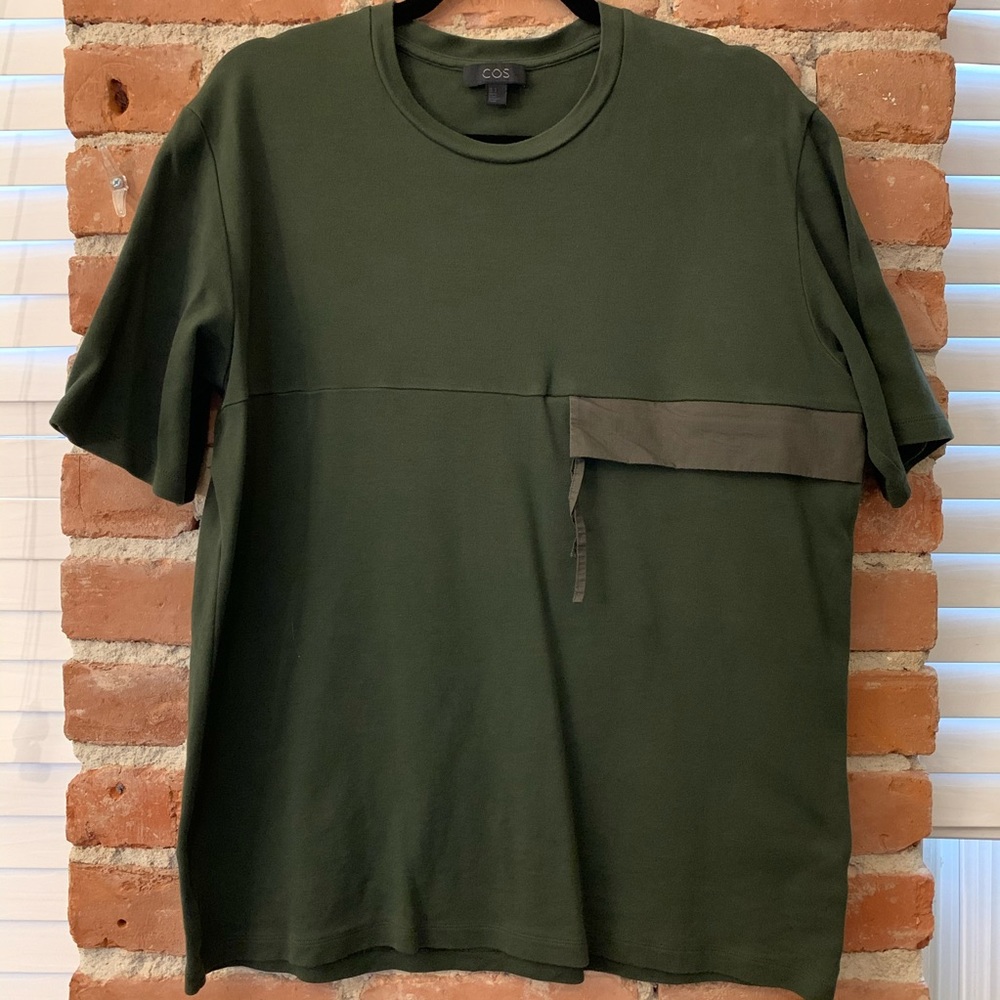 COS Oversized T Shirt with Zipped Pocket